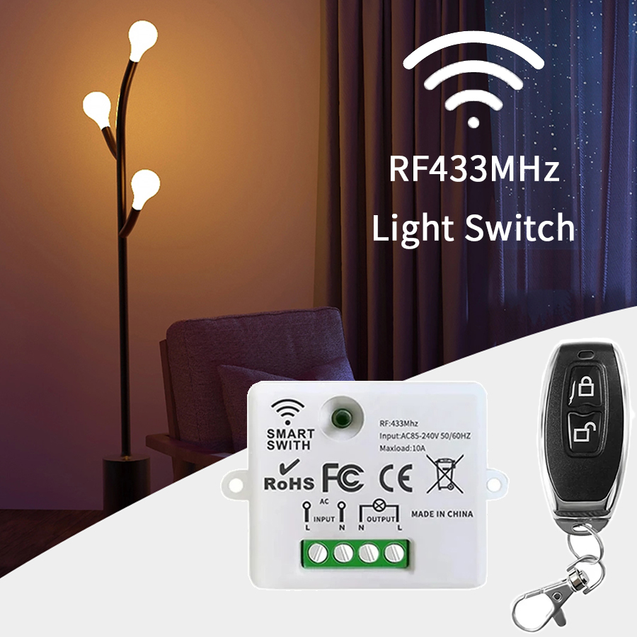 Smart Home Matter - Interruttore Telecomandato Wireless RF 433MHz, Controller
