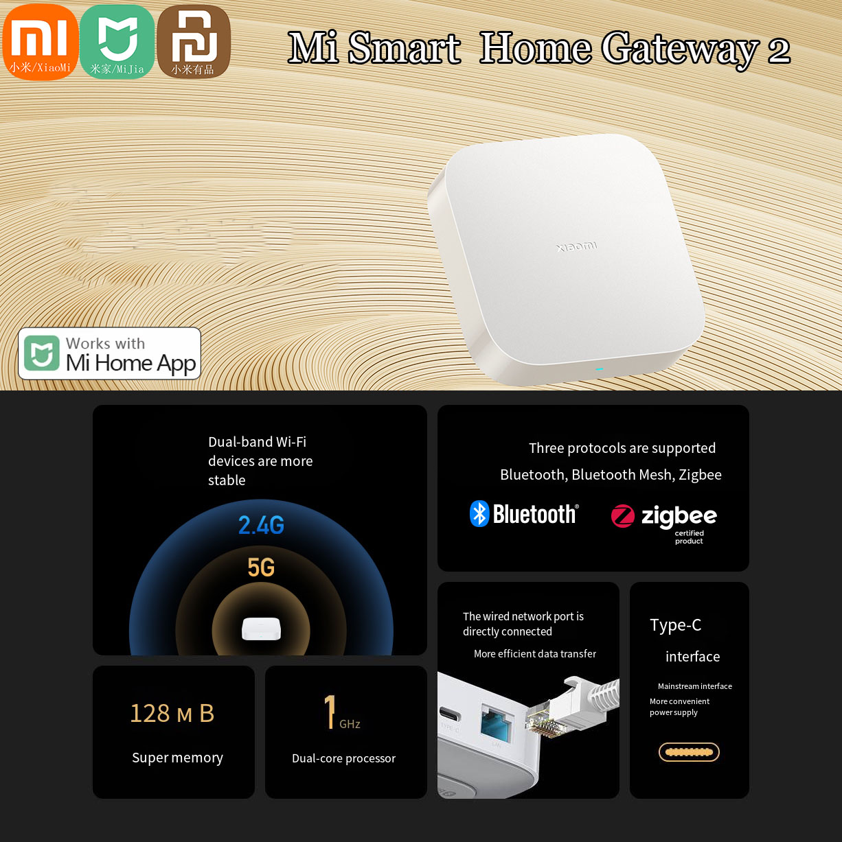 Smart Home Xiaomi Hub 2 - Originale Xiaomi Mijia Smart Home Hub