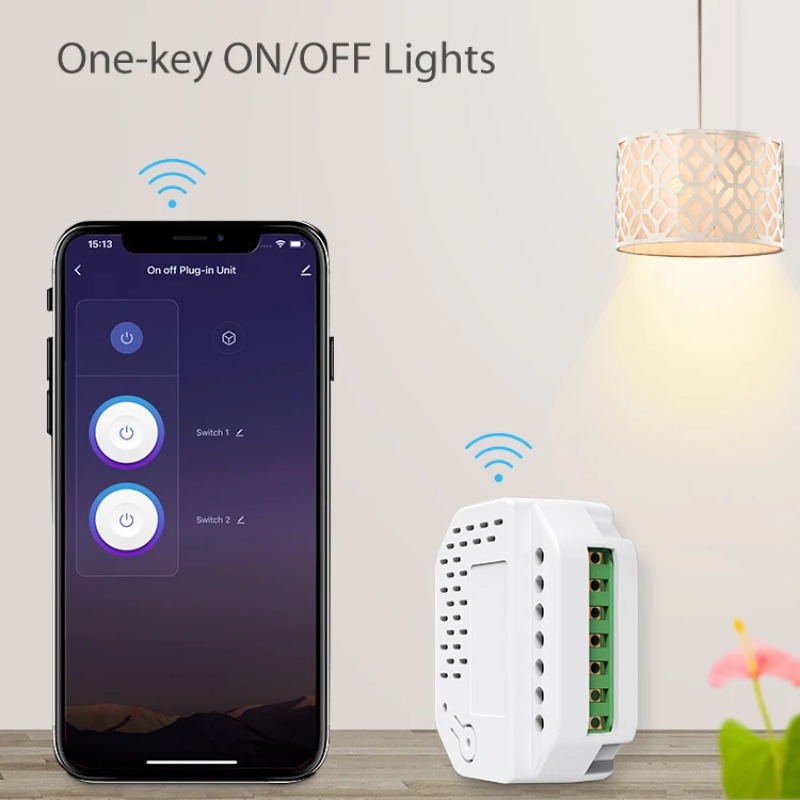 Smart Home Matter - Modulo Interruttore Luce Matter 2 Gang