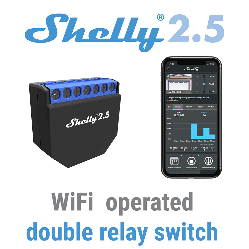 Shelly 2.5 Smart Home Doppio R - Smart Home Open Source recensione e prezzo